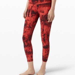 Lululemon Align Hr Pant 25” red tie dye